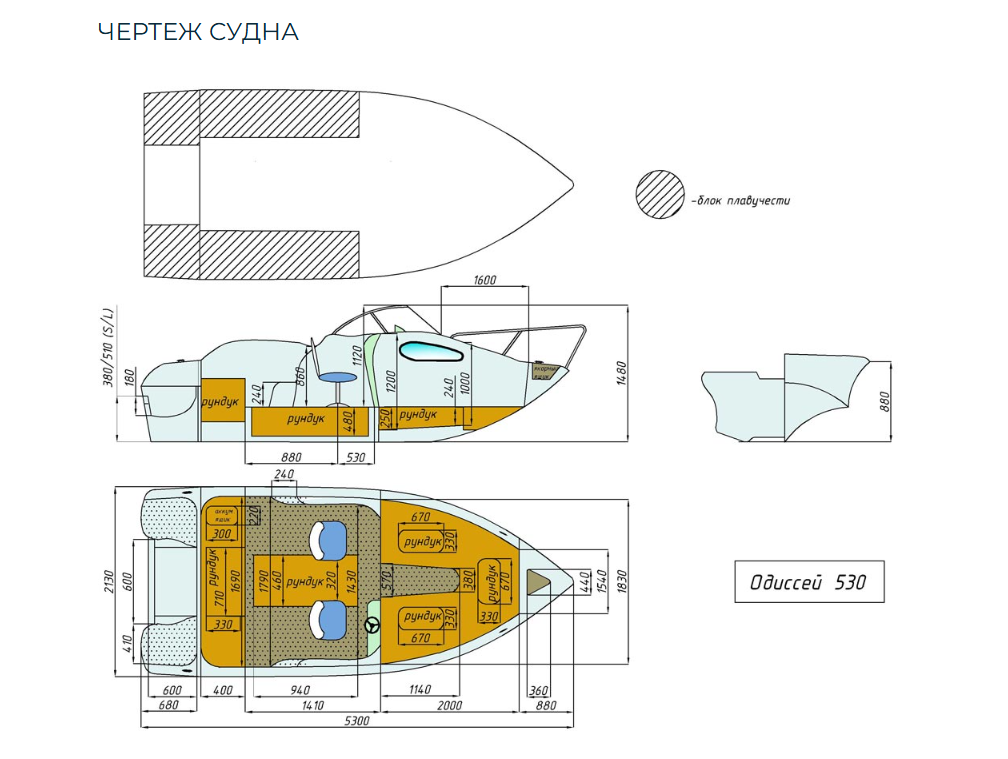 Стеклопластиковый катер Neman-530 с каютой в Сызрани