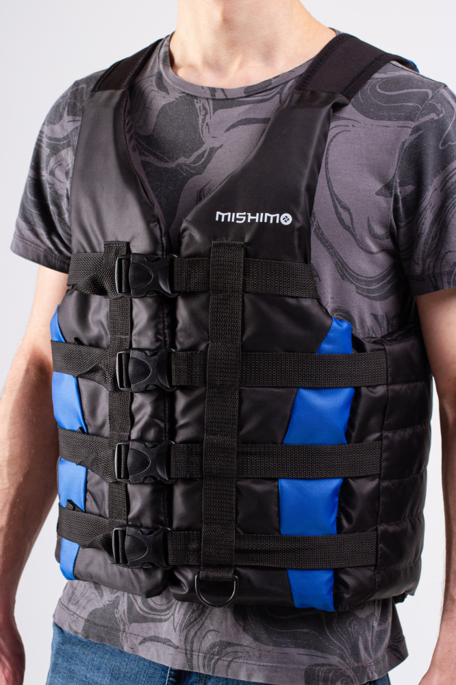 Жилет спасательный MISHIMO PRO Премиум качества Черно-синий в Сызрани
