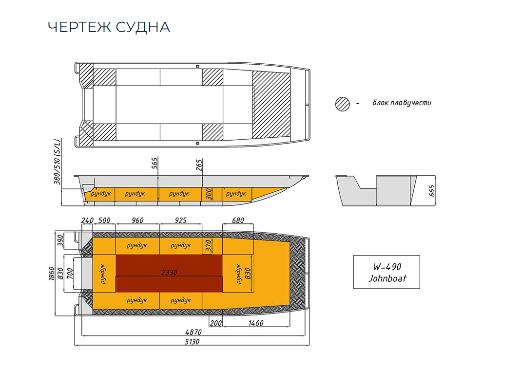 Алюминиевая лодка Wyatboat-490 Jonboat в Сызрани