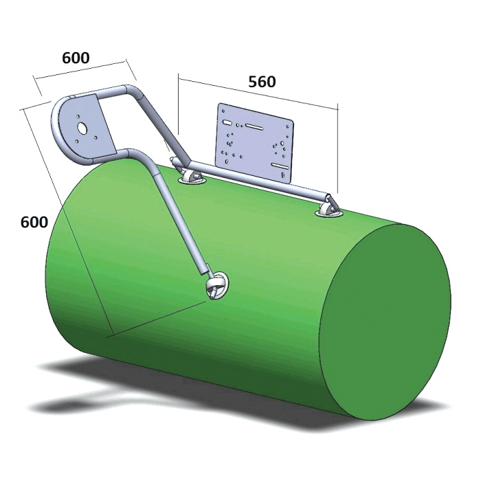 Стойка рулевая с креплением на баллон надувной лодки 25мм в Сызрани