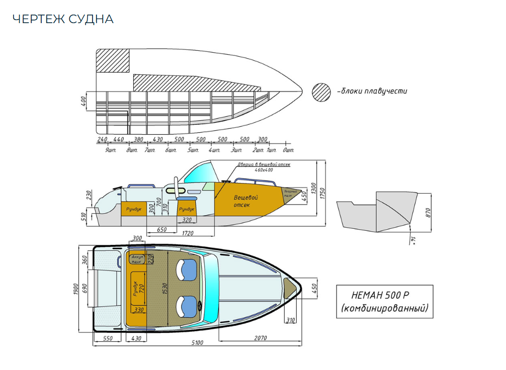 Комбинированный катер Neman-500 P в Сызрани