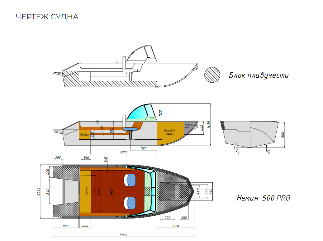 Алюминиевый катер Неман-500 Pro в Сызрани