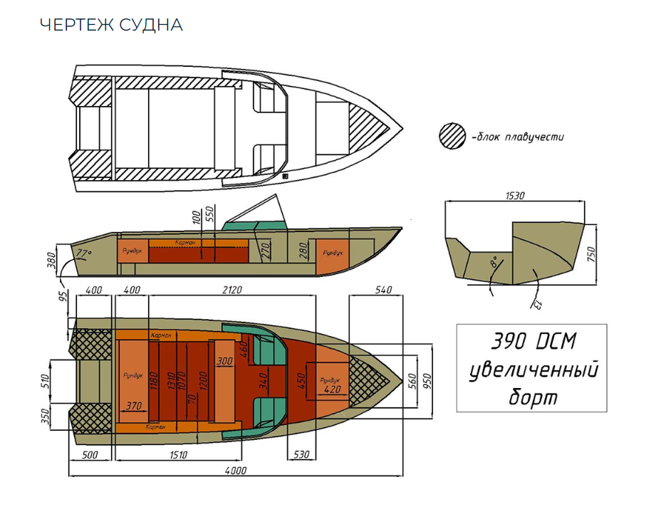 Алюминиевый катер Wyatboat-390 DCM Увеличенный борт в Сызрани