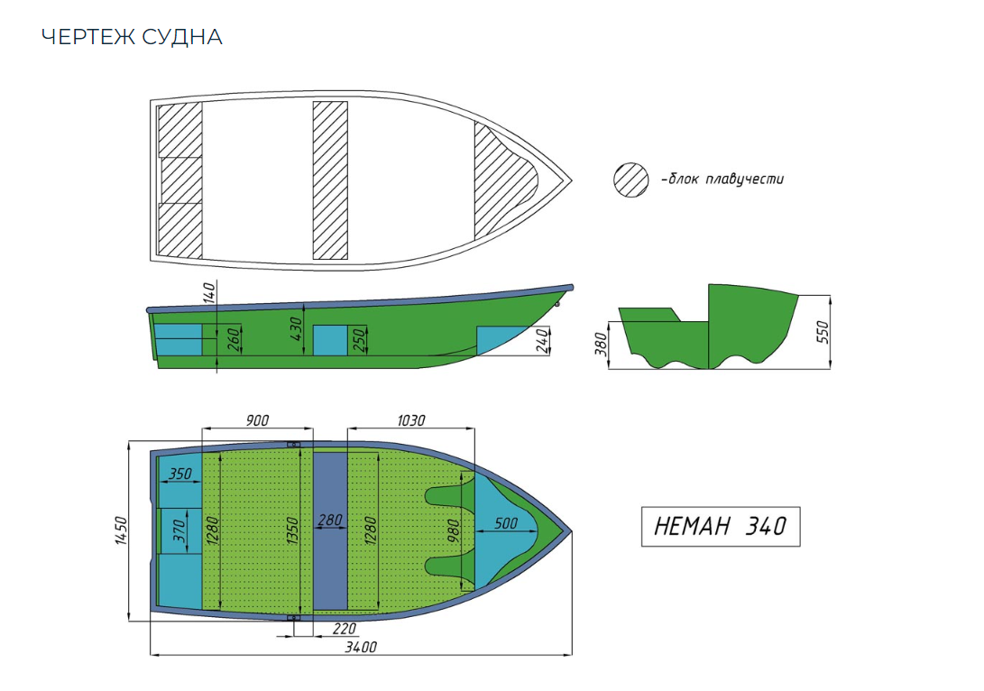 Стеклопластиковая лодка Neman-340 (тримаран) в Сызрани