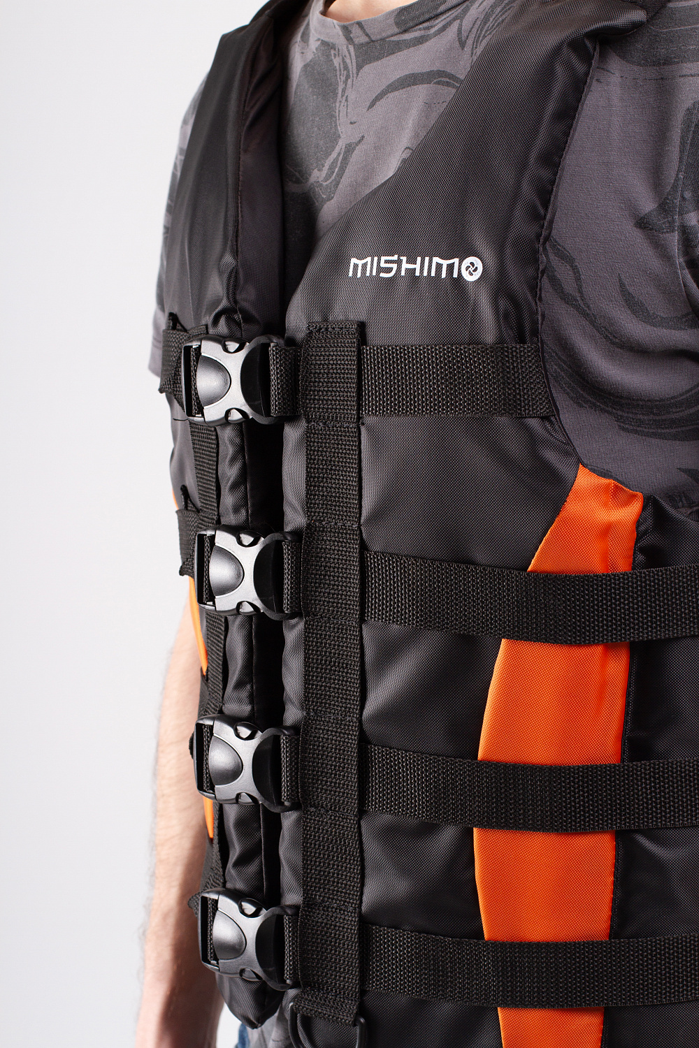 Жилет спасательный MISHIMO PRO Премиум качества Черно-оранжевый в Сызрани