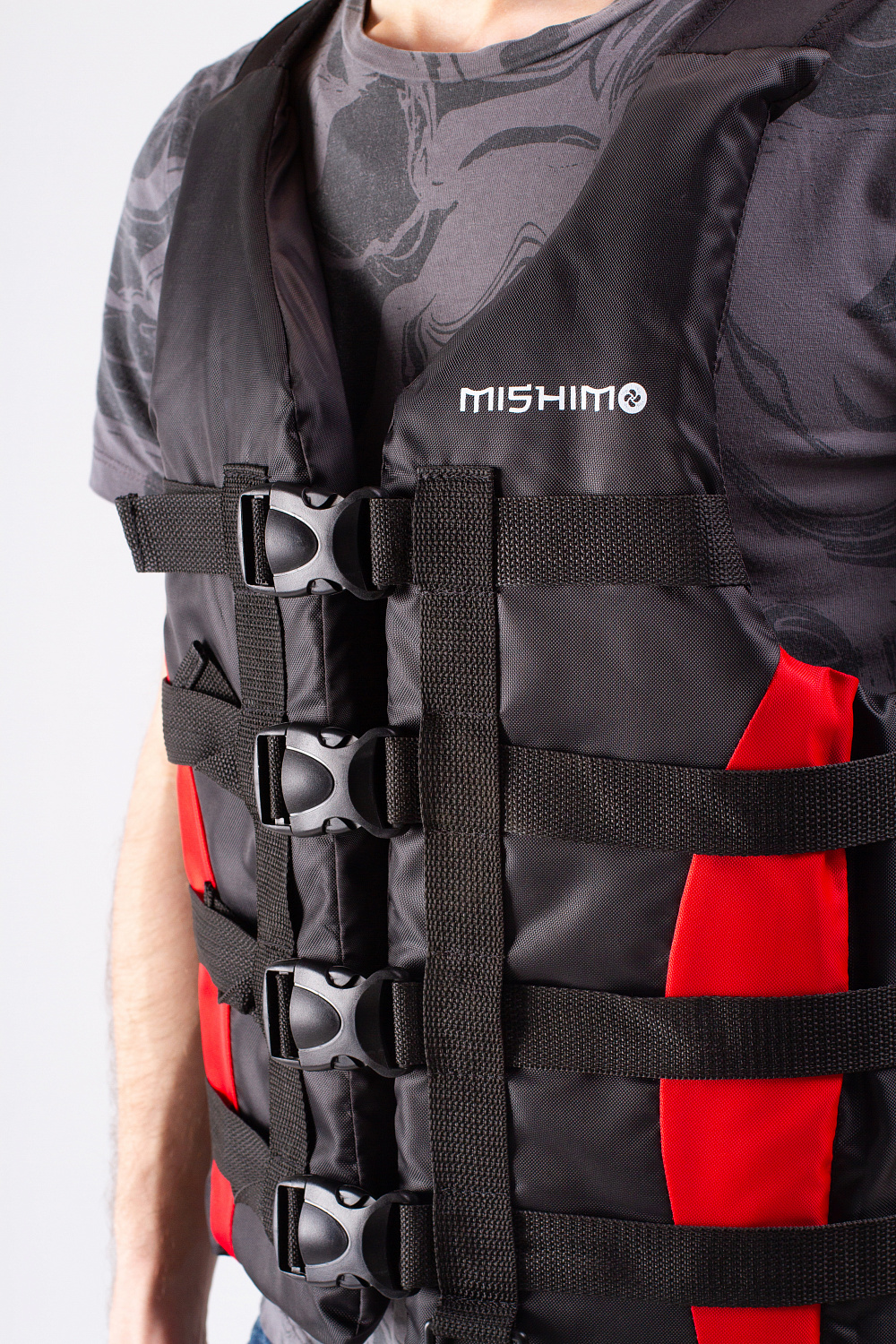 Жилет спасательный MISHIMO PRO Премиум качества Черно-красный в Сызрани